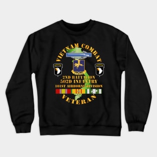 Vietnam Combat Vet - 2nd Bn 502nd Infantry - 101st Airborne Div SSI Crewneck Sweatshirt